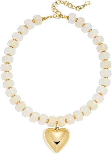 Collana da donna minimalista con lettera geometrica dolce, placcata in ottone, a catena barbazzale