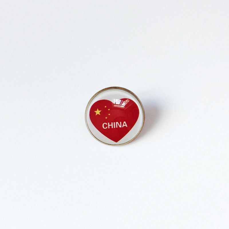 Pin de Solapa de Aleación Esmaltado Personalizado con Diseño de Bandera del Mundo para Hombres y Mujeres