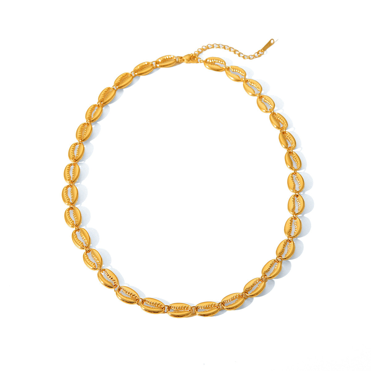 Fashionable 18K Gold Plated Geometric Stainless Steel Cuban Chain Necklace for Women
