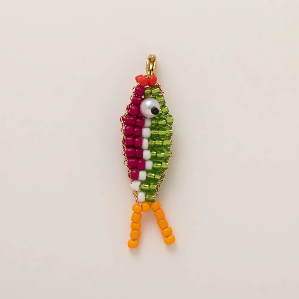 Luxury Casual Geometric Animal Brass Plated Pendant Necklace with Fish Starfish Shell Corn Chain for Unisex