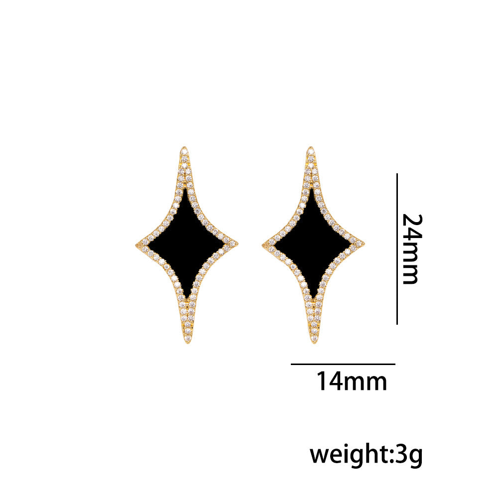 Collana con ciondolo a rombo geometrico di lusso in rame ecologico placcato oro 18 carati, design a catena a maglie O per uomo e donna