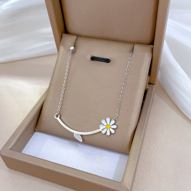 Collana in acciaio al titanio geometrica minimalista per unisex con catena irregolare