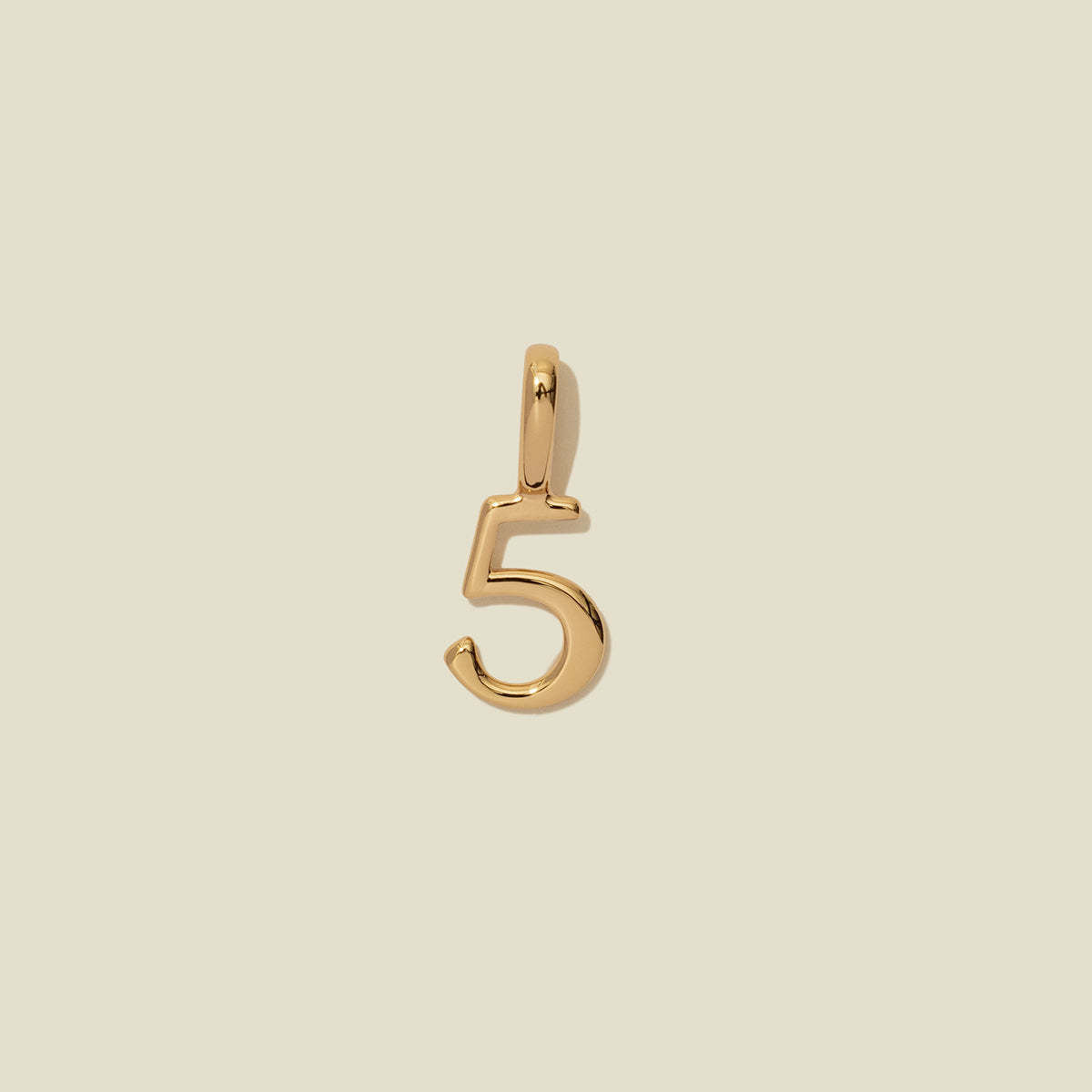 Lucky Angel 18K Gold Plated Square Number Titanium Steel Pendant Necklace for Women