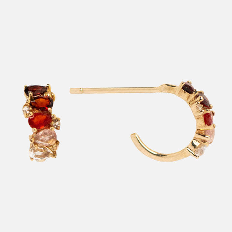 Pendientes de cobre con pasador en forma de U geométricos vintage y acabado galvanizado para mujer