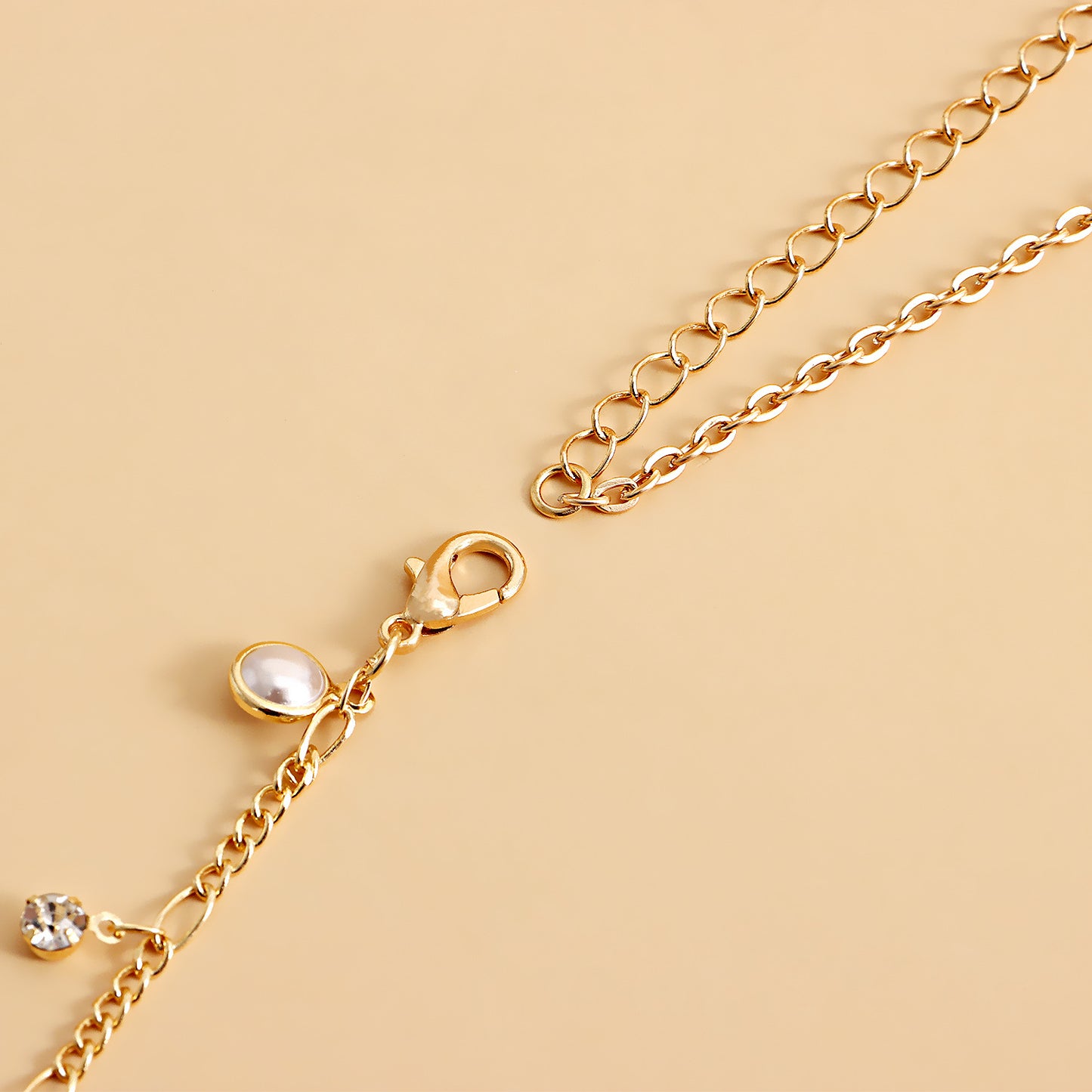 Punk Style Fringe Pearl-Look Zircon Pendant Waist Chain for Women in Metal