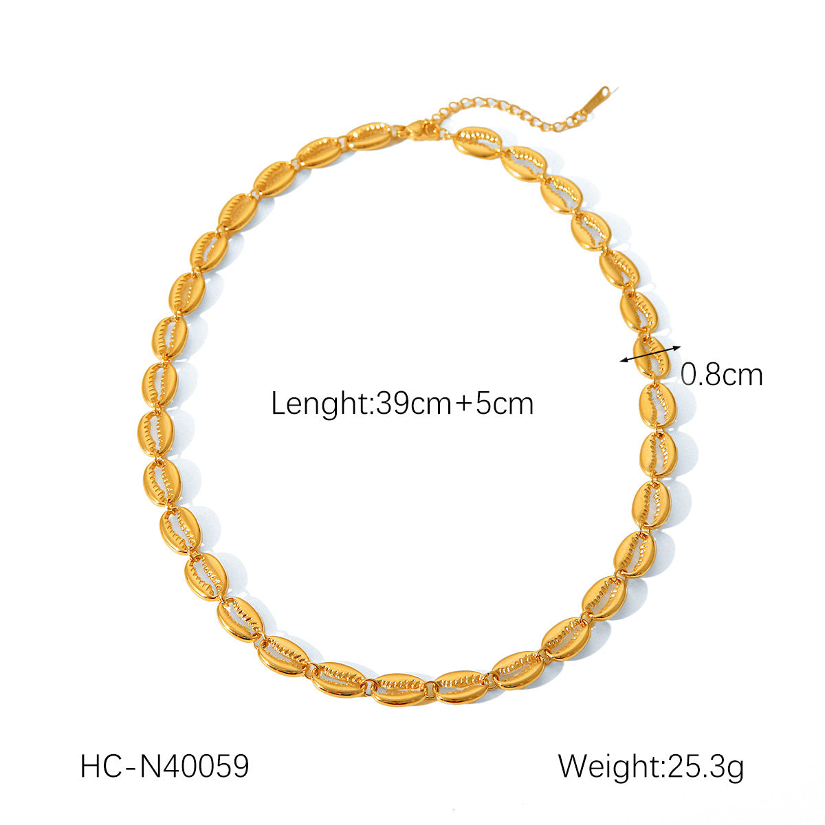 Fashionable 18K Gold Plated Geometric Stainless Steel Cuban Chain Necklace for Women