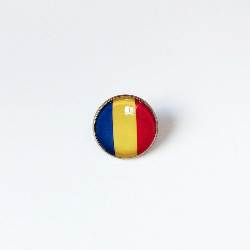 Pin de Solapa de Aleación Esmaltado Personalizado con Diseño de Bandera del Mundo para Hombres y Mujeres