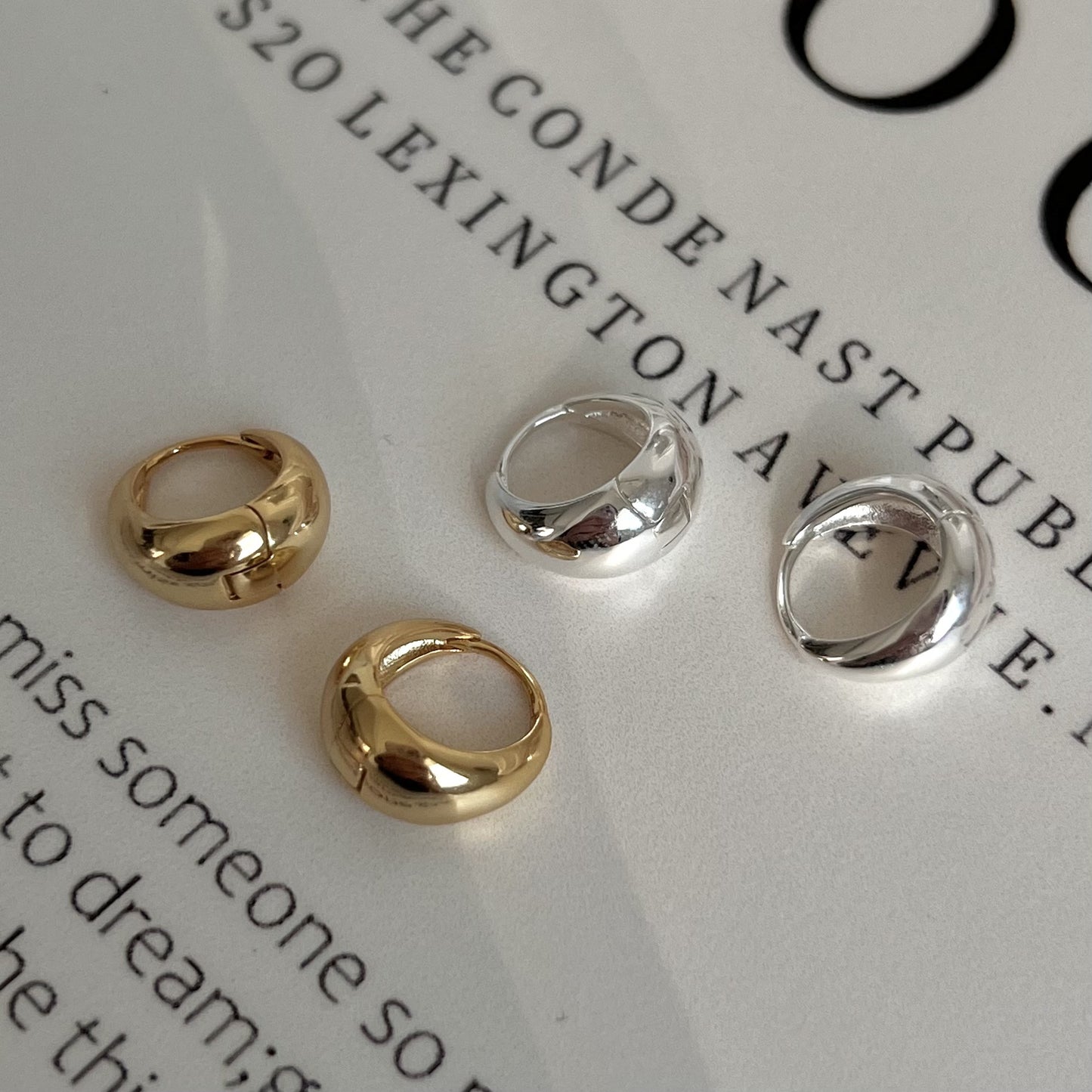 Minimalist Letter-Shaped 925 Sterling Silver Stud Earrings with Polished Finish for Women