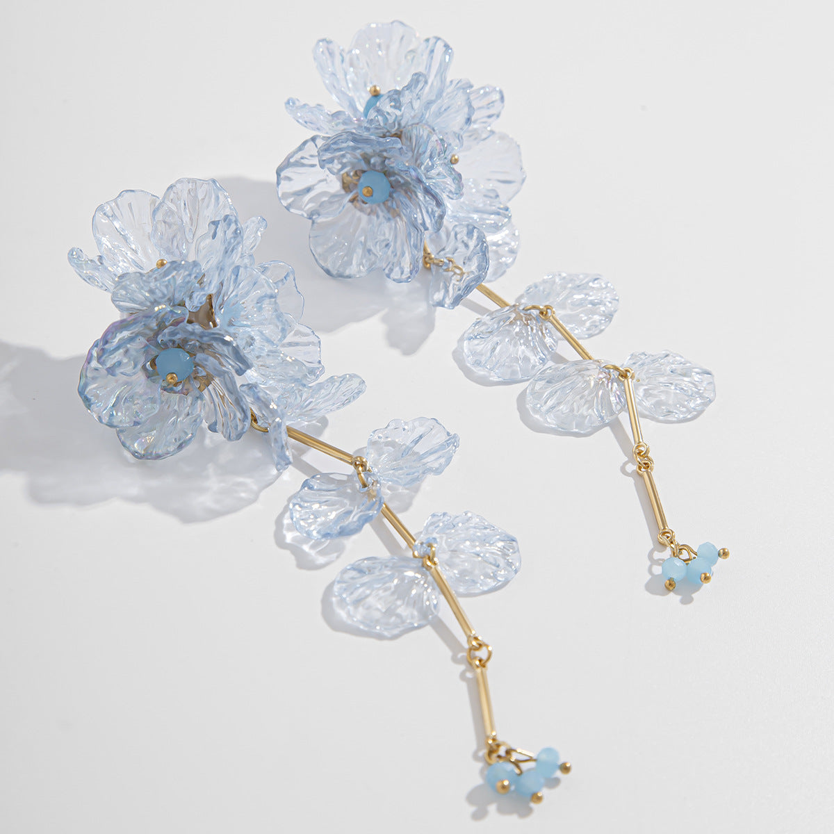 Minimalist Plated Acrylic Floral Earrings for Women