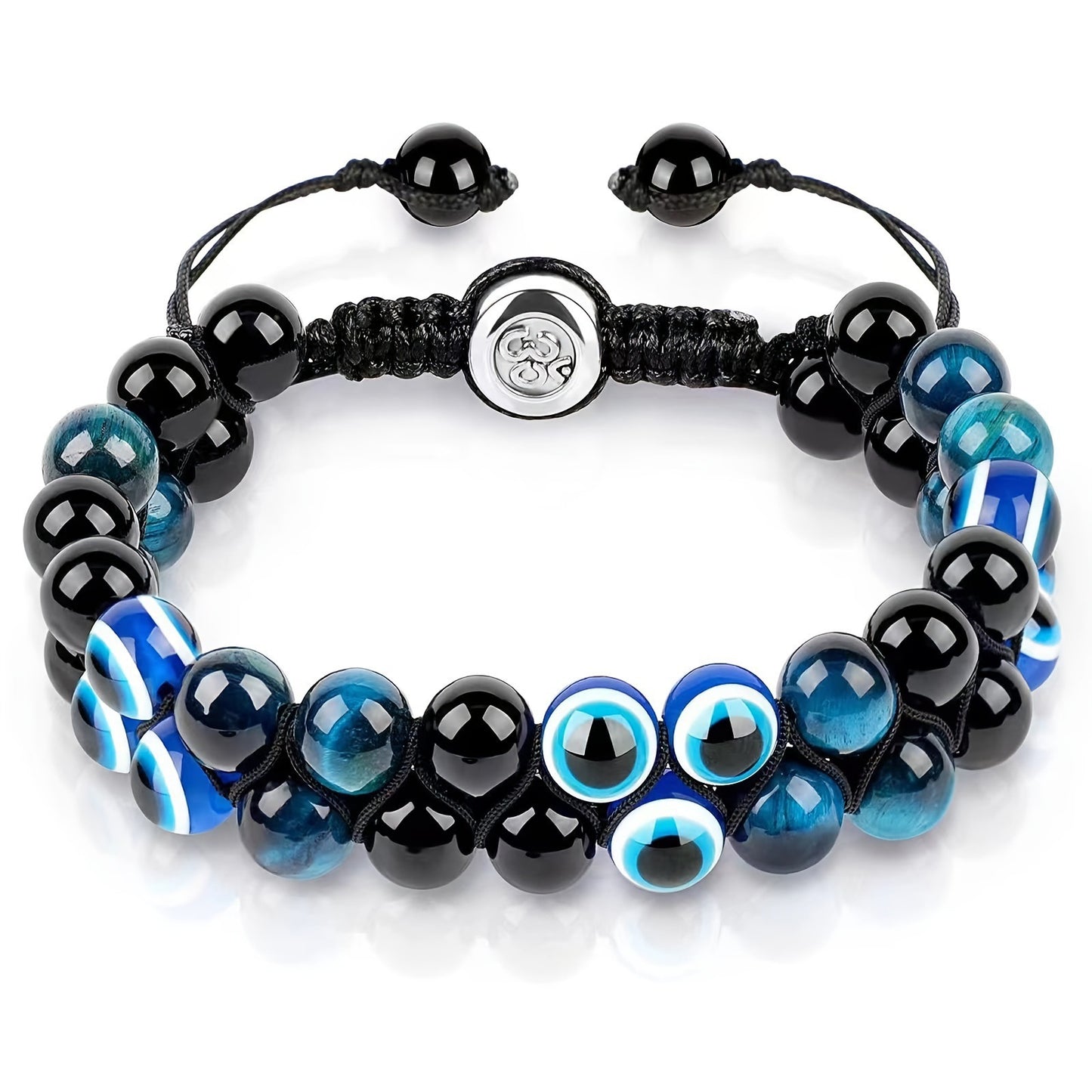 Unisex Animal Charm Alloy Bracelet with Natural Turquoise Agate and Crystal Stones