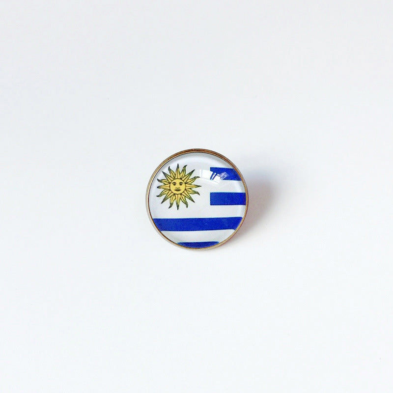 Pin de Solapa de Aleación Esmaltado Personalizado con Diseño de Bandera del Mundo para Hombres y Mujeres