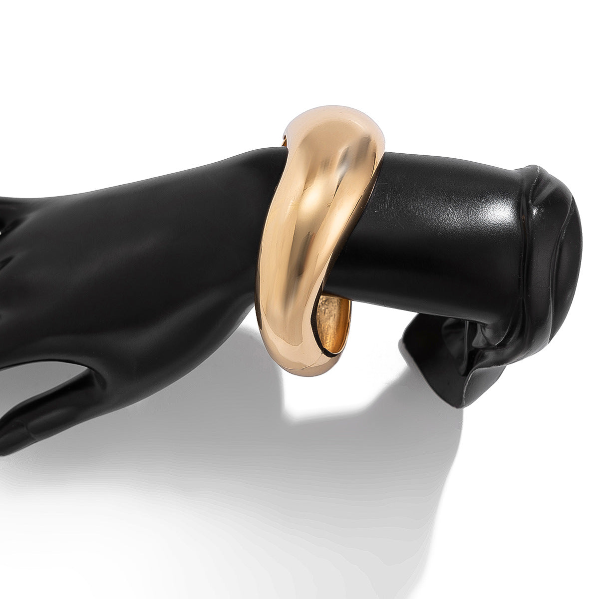 Pulsera de eslabones gruesos trenzados de estilo punk con forma geométrica para mujer