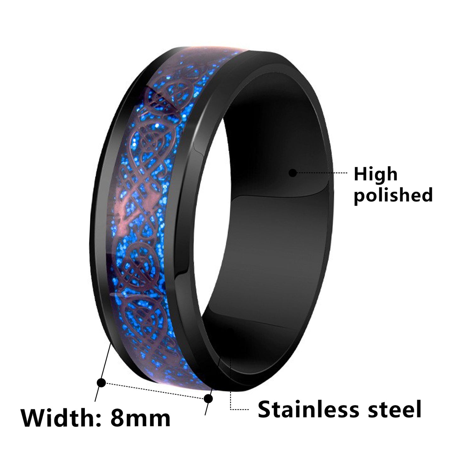 Vintage Geometric Titanium Steel Plated Ring Unisex Stainless Steel Jewelry