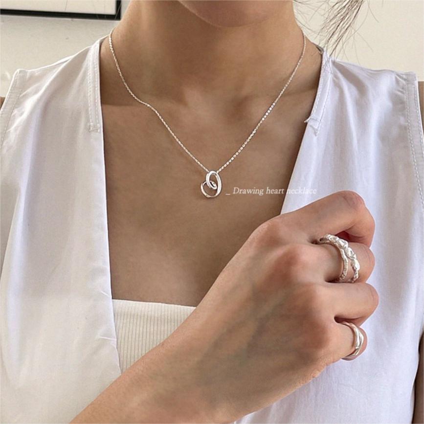 Collana Minimalista a Cuore in Argento Sterling 925 Placcato Oro, Delicata Catena a Croce, Stile Fresco e Dolce