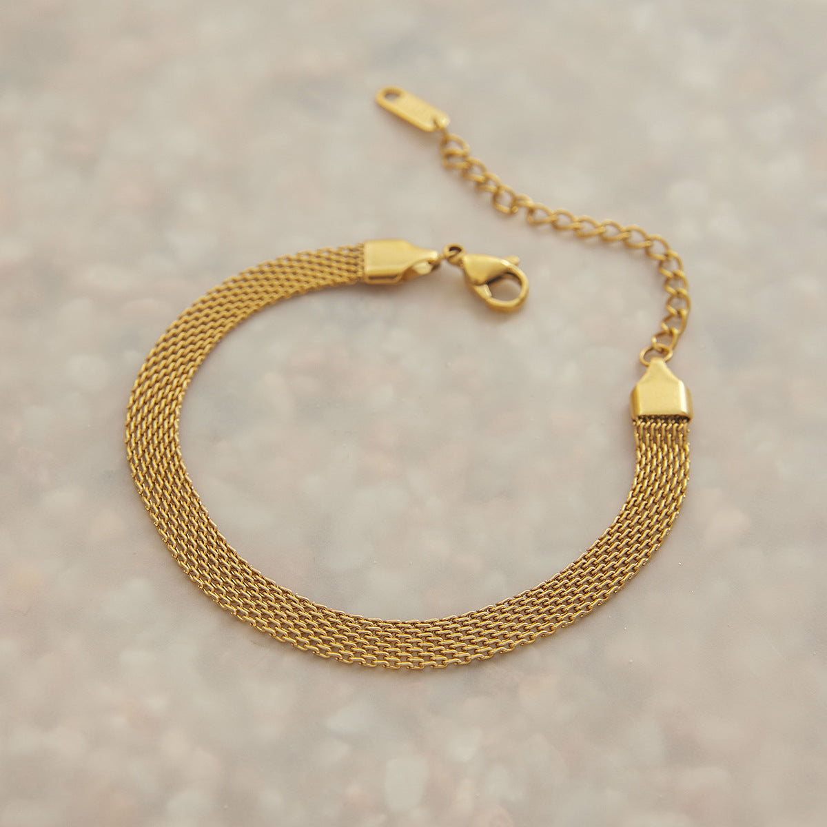 Geometric Plated Stainless Steel Bracelet for Women