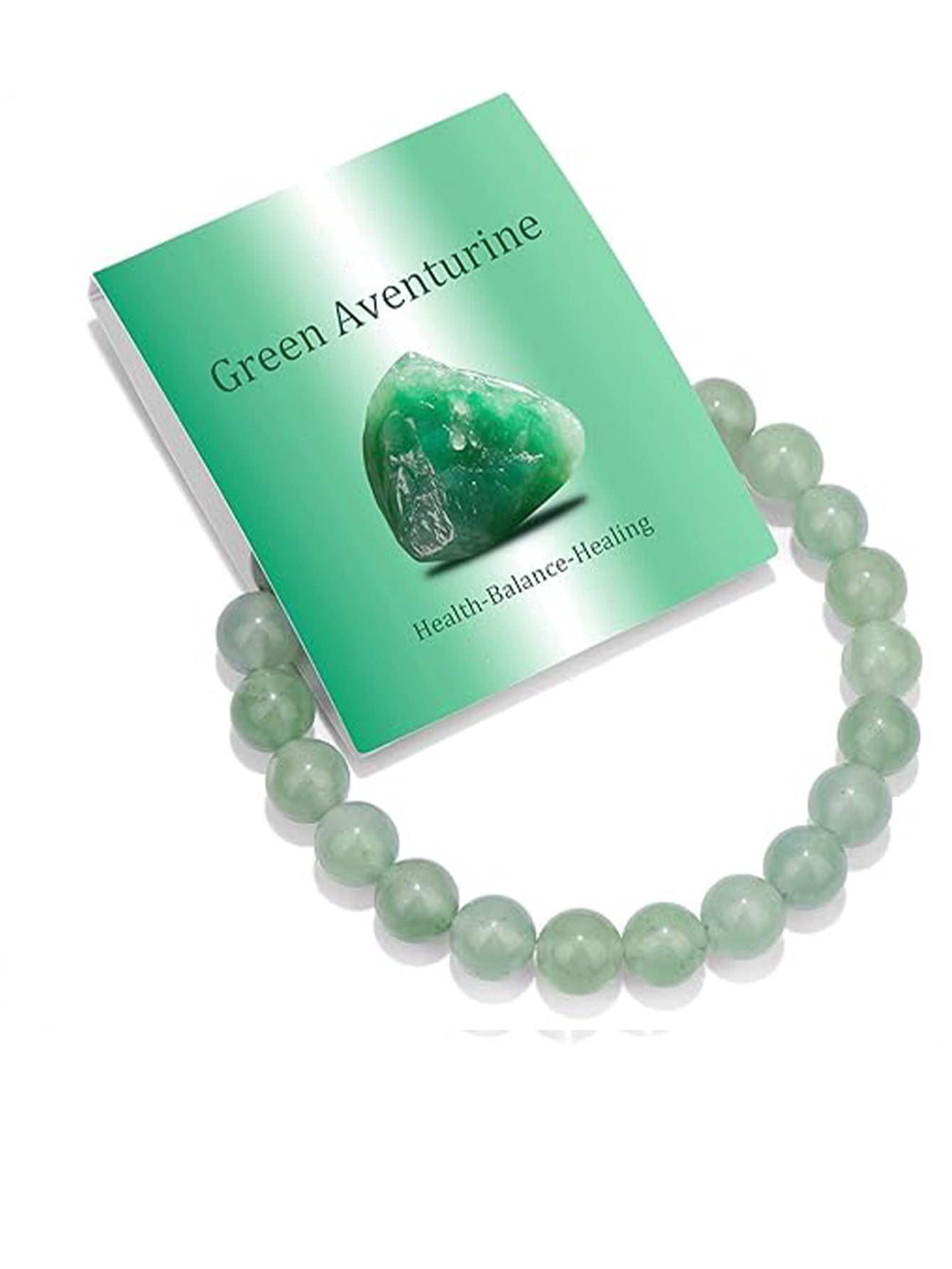 8mm Natural Crystal Beaded Stretch Bracelet Geometric Round Unisex Handmade Jewelry Set
