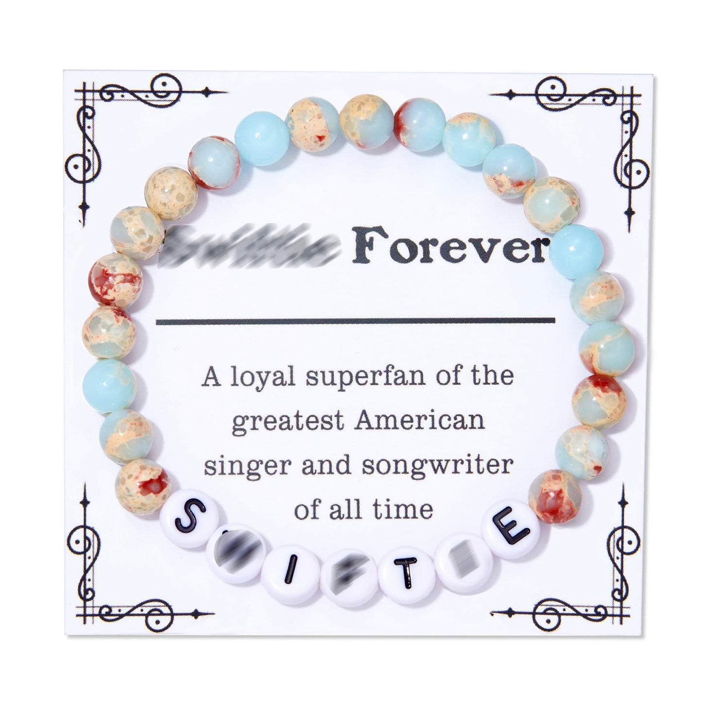 Love Letter Resin Stretch Bracelet for Women