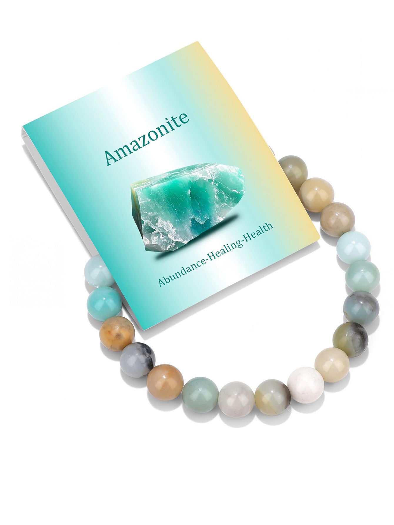 8mm Natural Crystal Beaded Stretch Bracelet Geometric Round Unisex Handmade Jewelry Set
