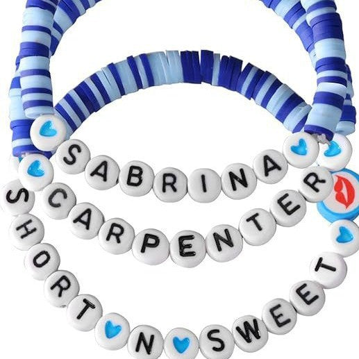 Sweet Geometric Letter Resin Bracelet with Pearl Inlay Unisex Handmade Jewelry