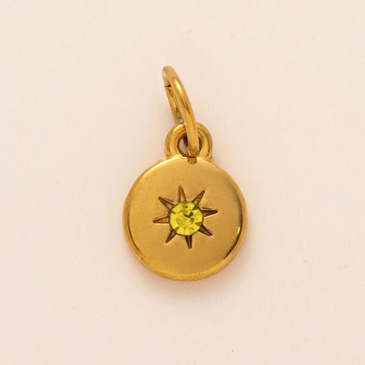 Vintage Round Stainless Steel 18K Gold Plated PVD DIY Charm Bar