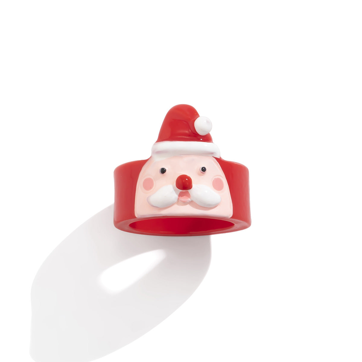 Sweet Cartoon Animal Acrylic Ring for Women Christmas Gift