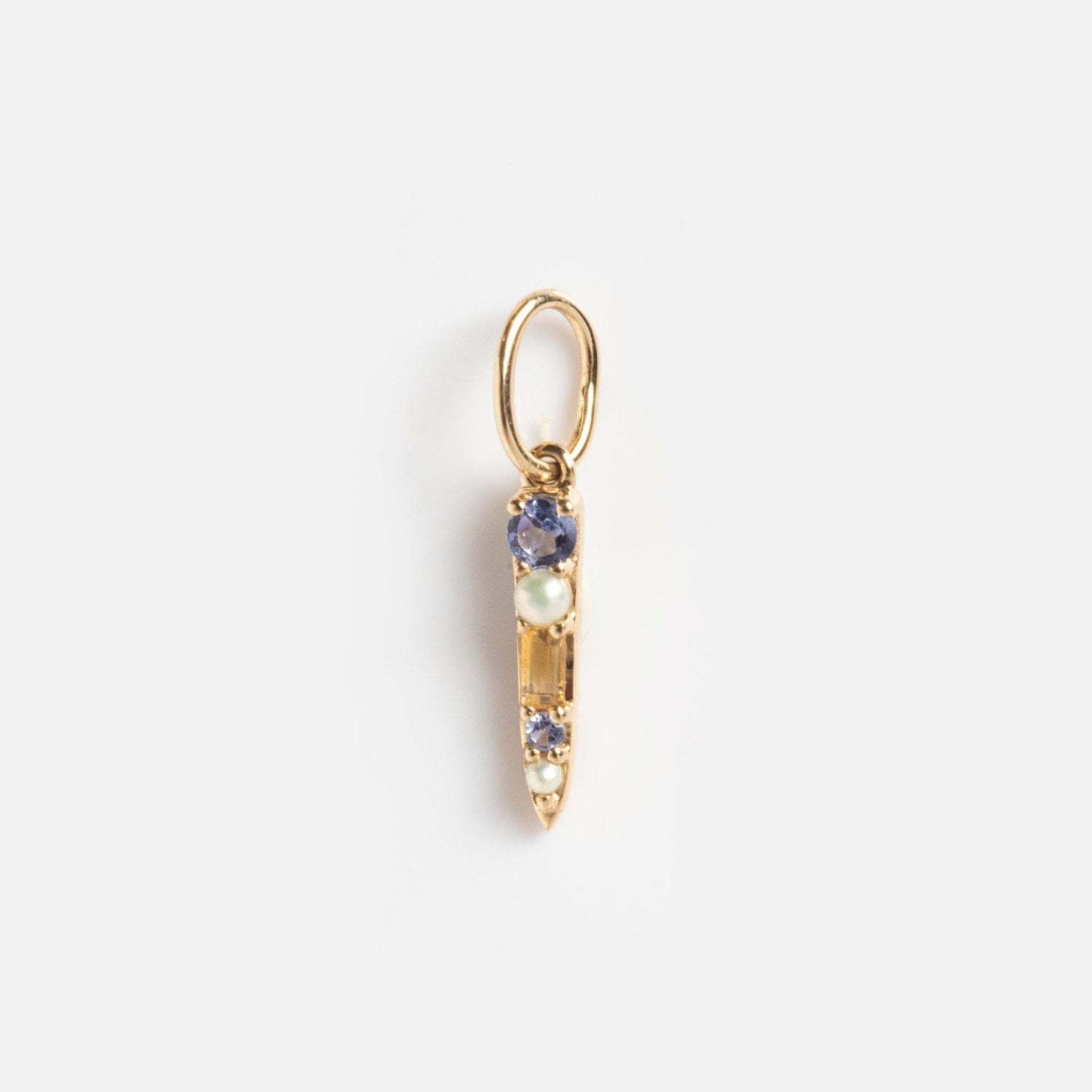 Minimalist Geometric Cubic Zirconia Pearl Inlay Brass Charm Bar with Corn Chain for Women