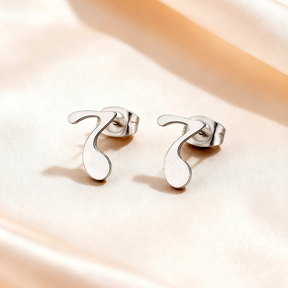 Luxury Elegant Geometric Moon Star Stainless Steel Plated Stud Earrings for Women