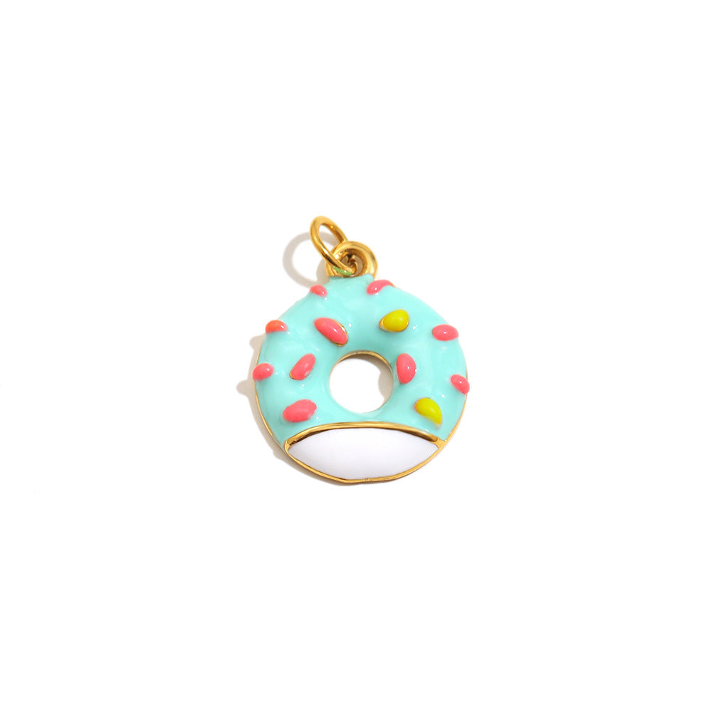 18K Gold Plated Drip Oil Animal Shape Stainless Steel Charm Bar