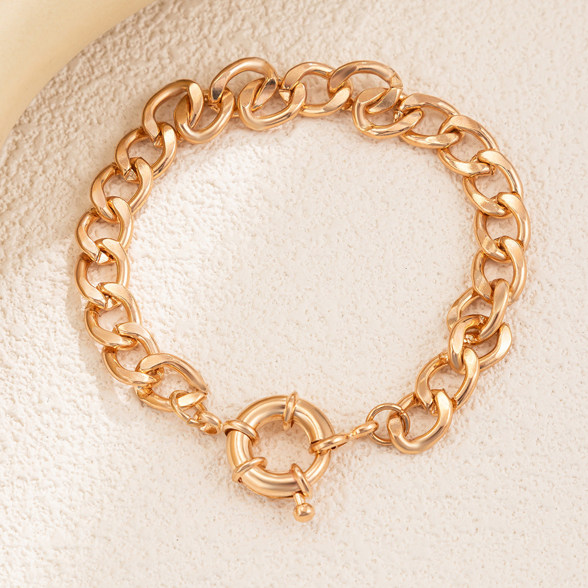 Punk Geometric Alloy Plated Bracelet for Women