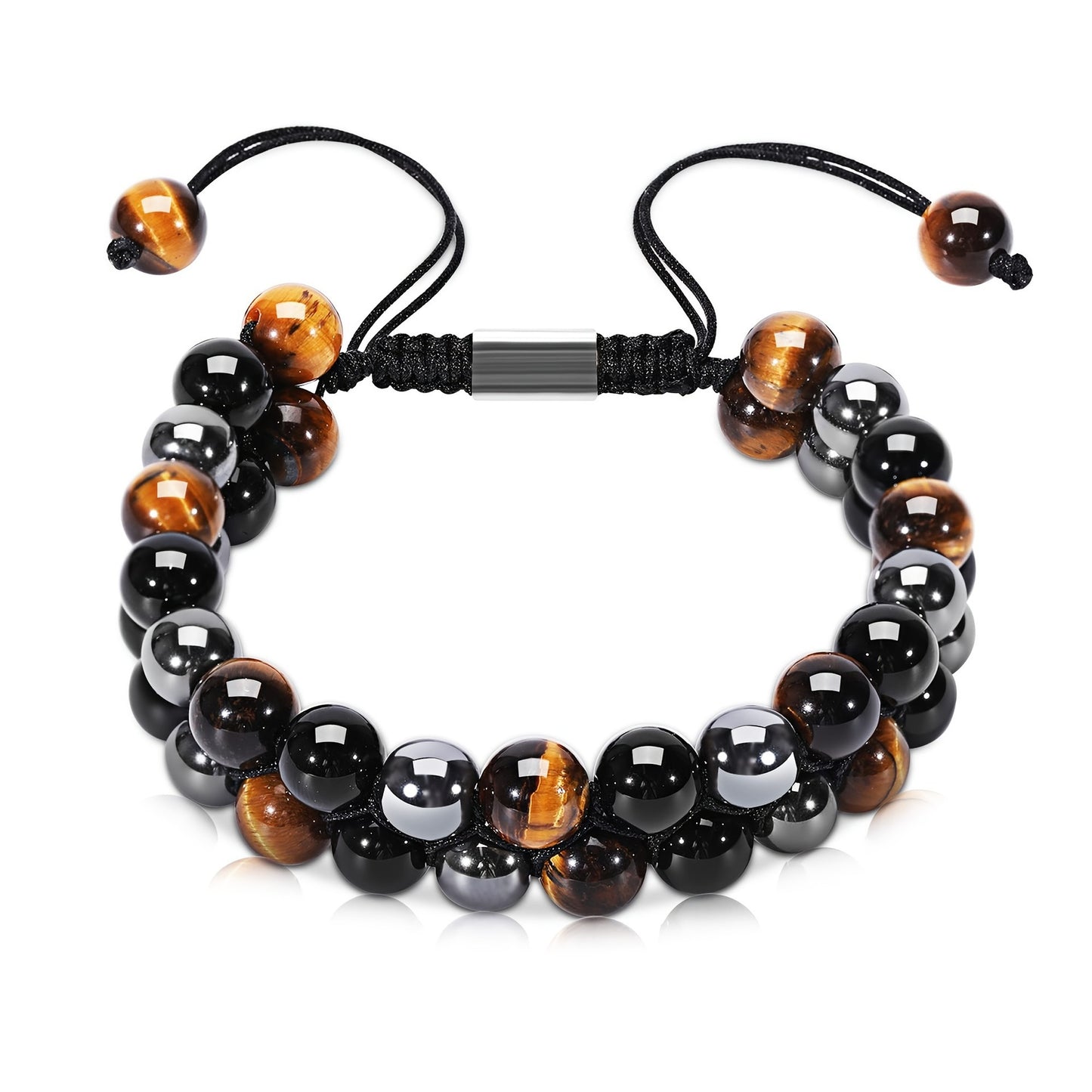 Unisex Animal Charm Alloy Bracelet with Natural Turquoise Agate and Crystal Stones