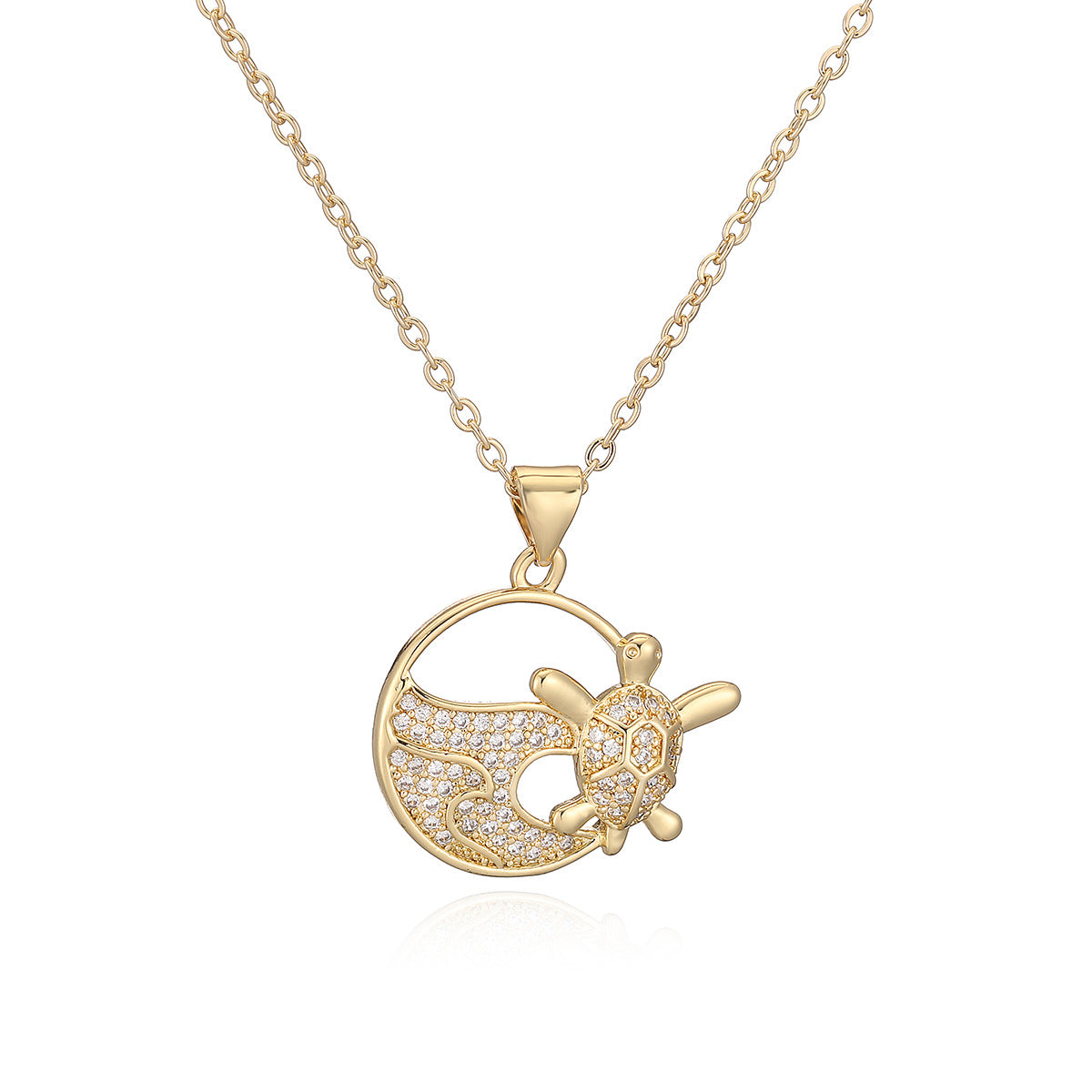 Minimalist Geometric Animal Brass Pendant Necklace for Women