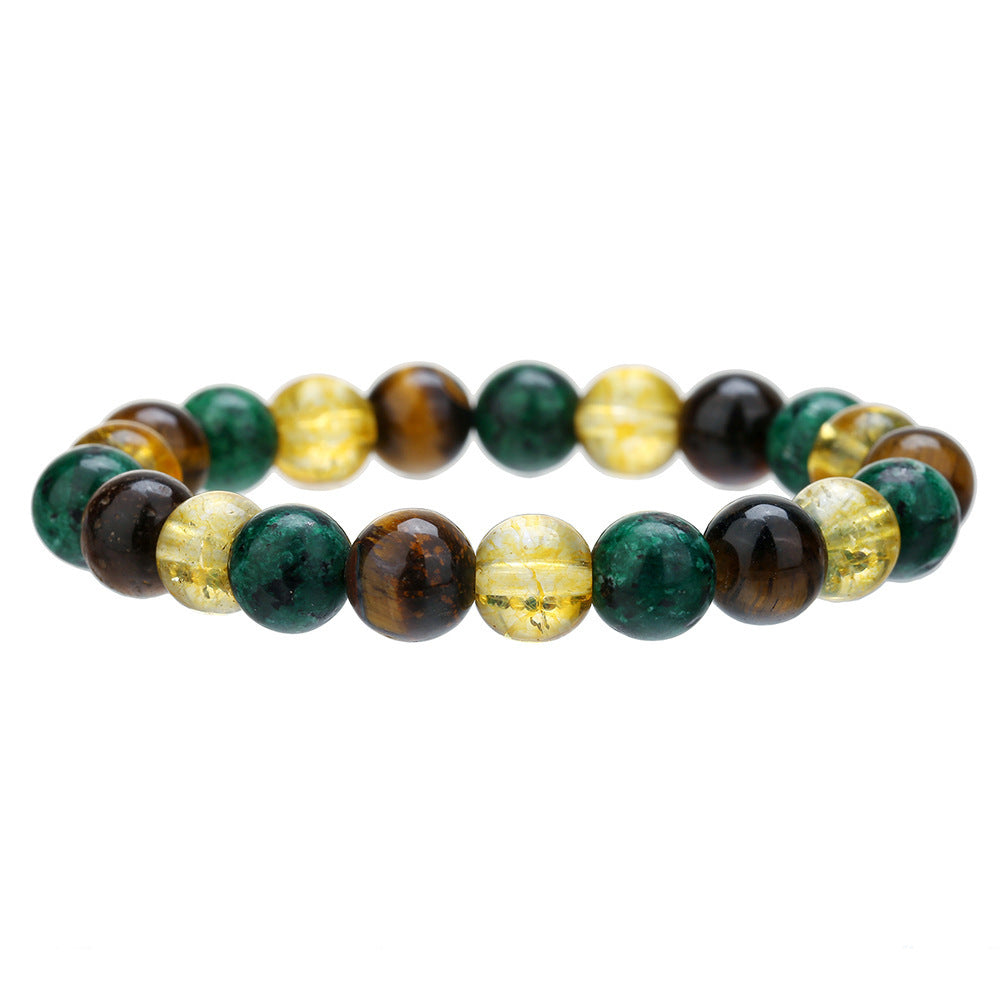 Ethnic Geometric Natural Agate Crystal Bracelet Unisex Handmade Jewelry