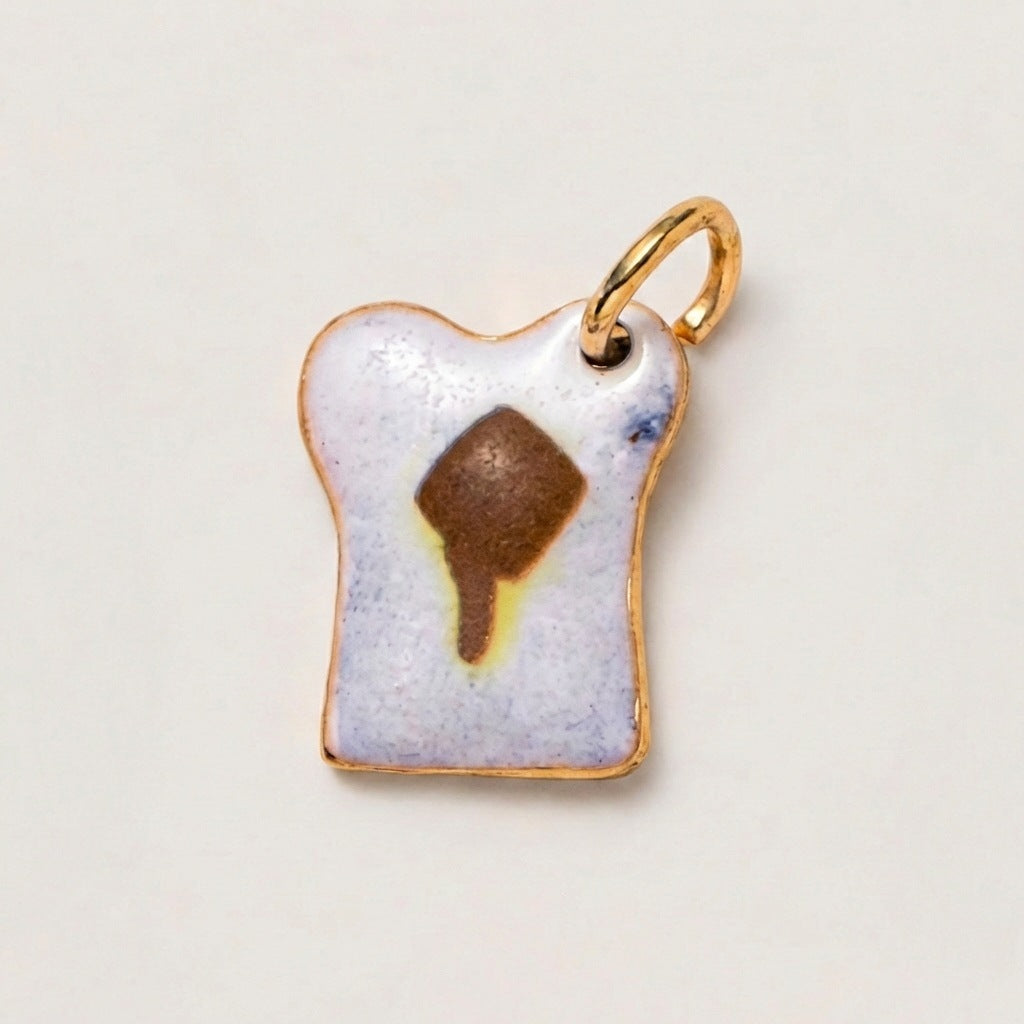Minimalist Elegant Oval Geometric Plated Brass Charm Bar