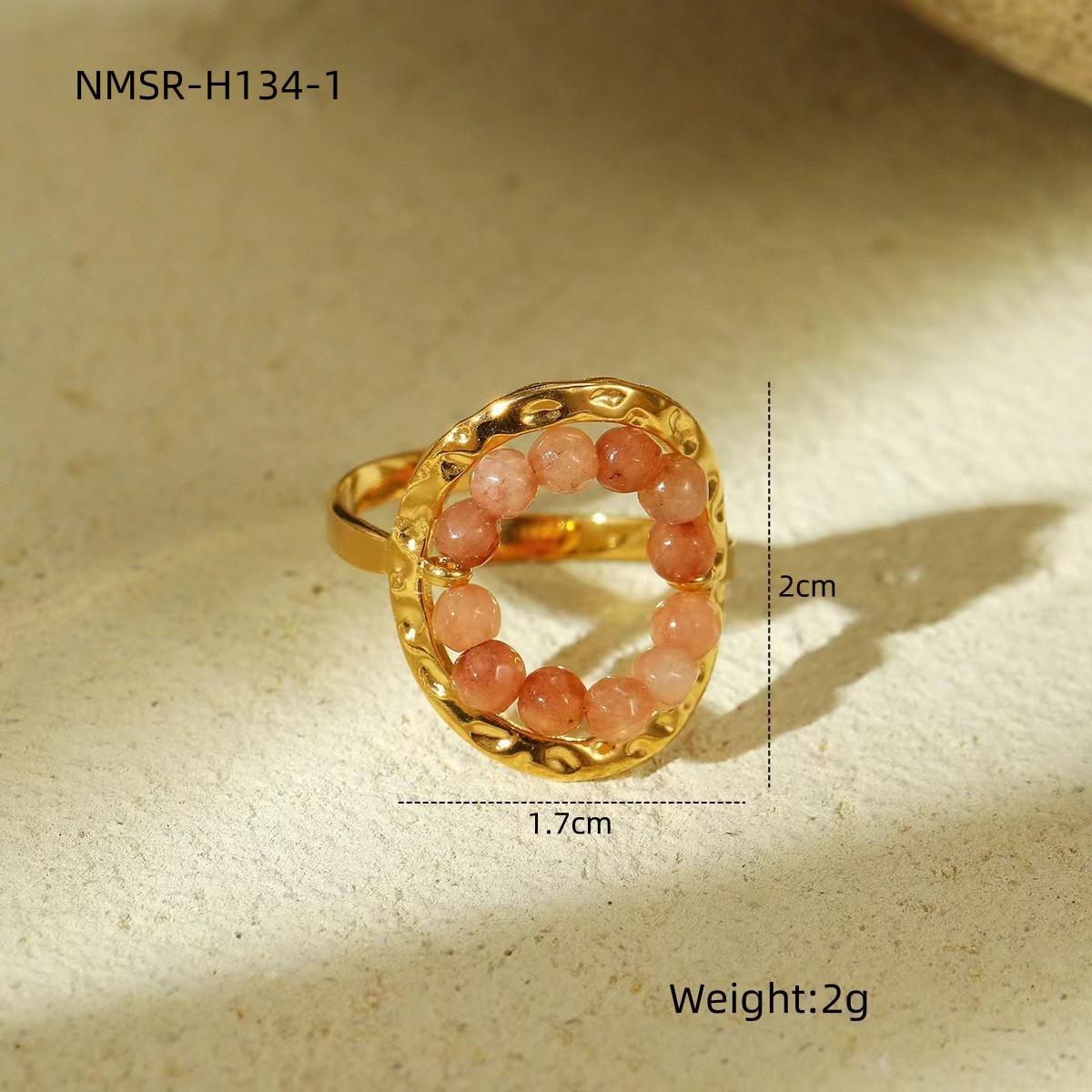 Anello da donna in acciaio inossidabile geometrico minimalista vintage con finitura placcata