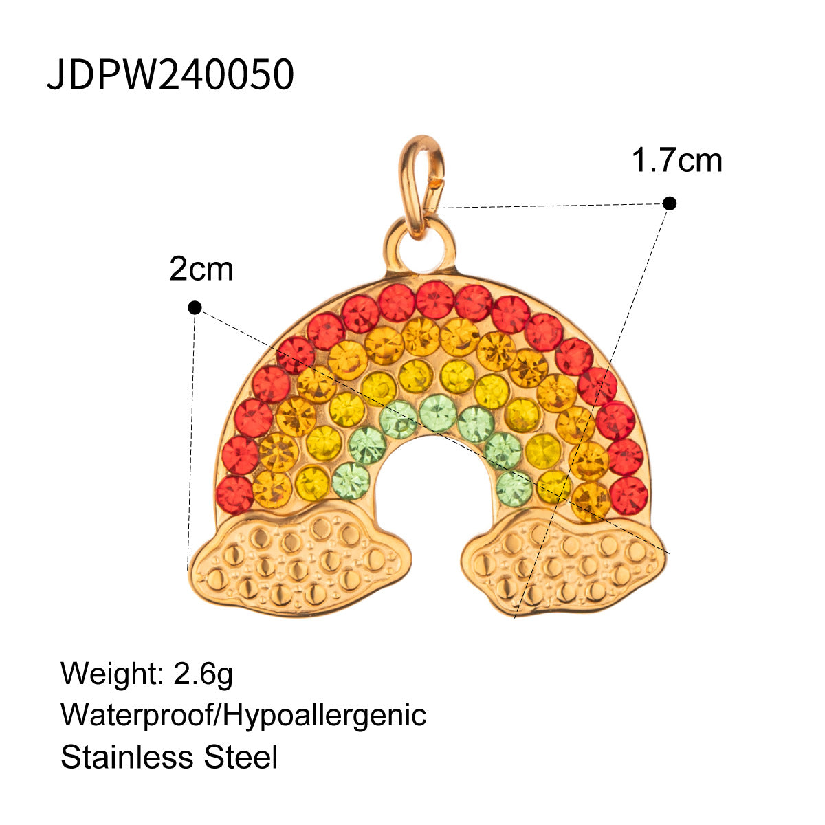 Charm a barra con perle minimalista in acciaio inossidabile per accessori fai-da-te di gioielli da donna