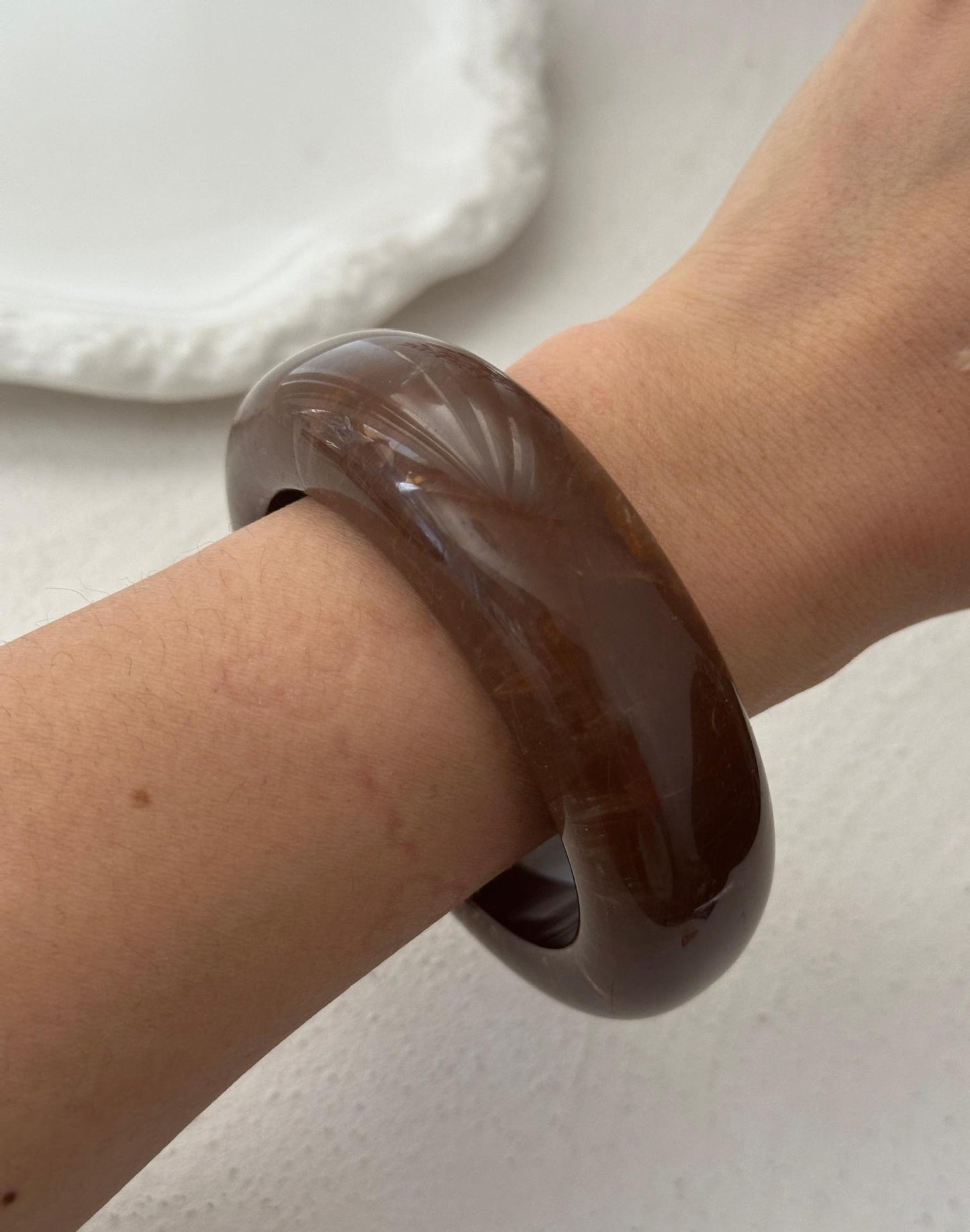 Casual Luxury Geometric Gradient Resin Drip Oil Bracelet