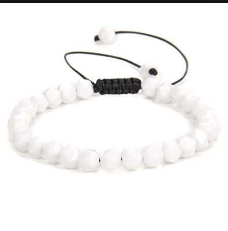Minimalist Geometric Tiger's Eye Beaded Bracelet Handmade Natural Stone Jewelry Unisex
