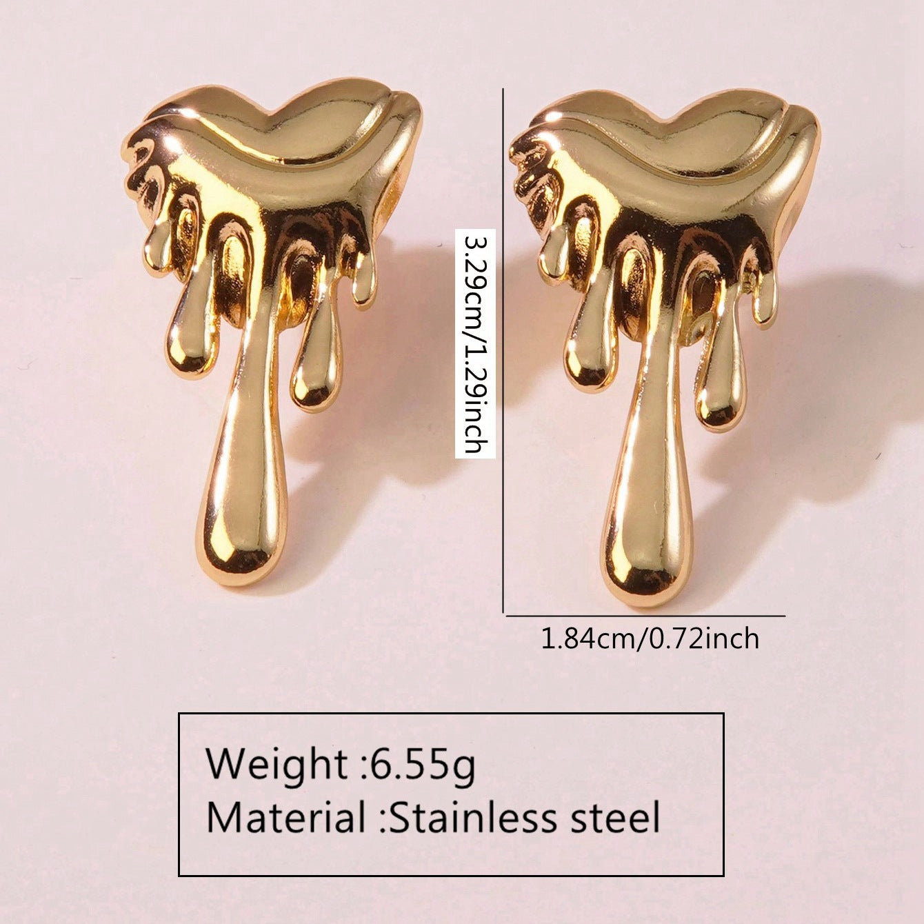 Elegant Gold Plated Stainless Steel Leaf Earrings for Women