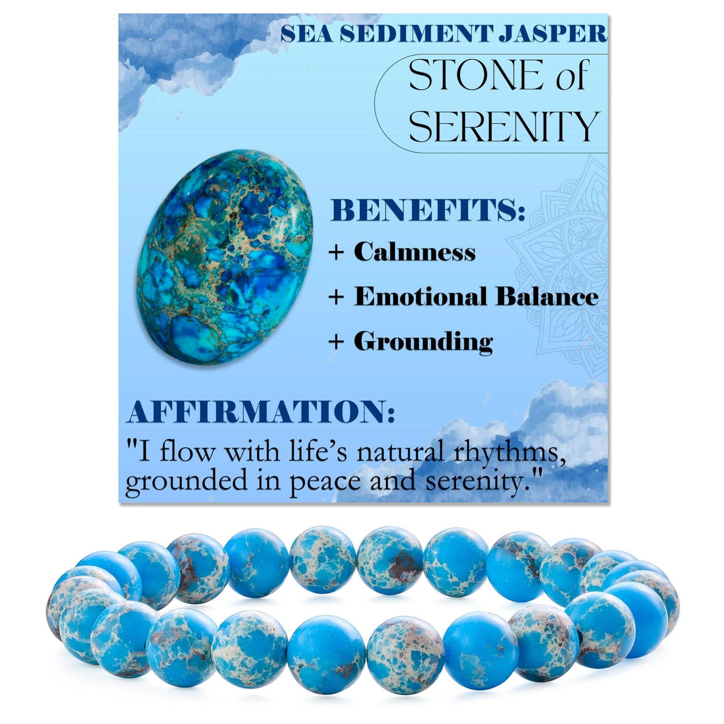 8mm Natural Agate and White Turquoise Round Beaded Stretch Bracelet Unisex Geometric Handmade Jewelry