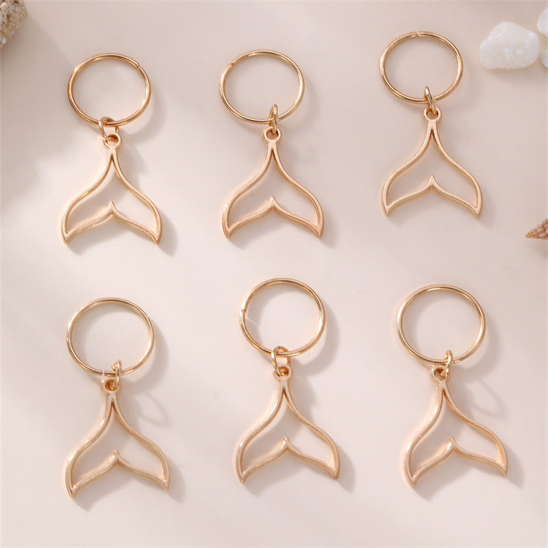 Minimalist Geometric Seashell Hair Comb Set for Kids with Gold-Plated Metal Finish