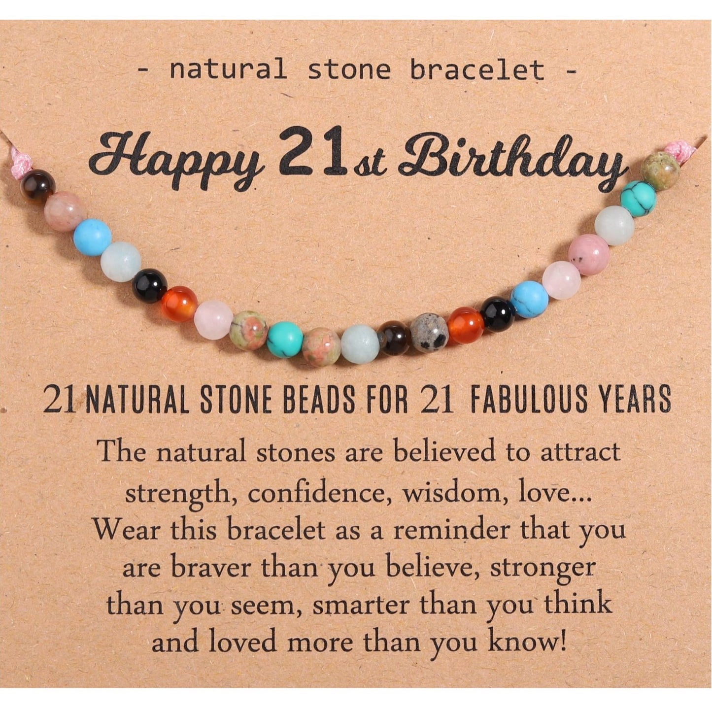 Sweet Geometric Natural Crystal Beaded Bracelet for Women