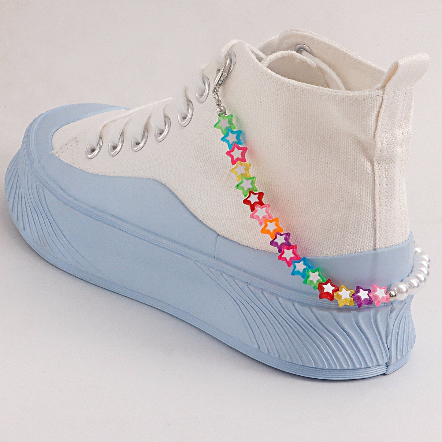 Fashionable Geometric Alloy Anklet for Women with Colorful Star Design, Minimalist Adjustable Foot Chain