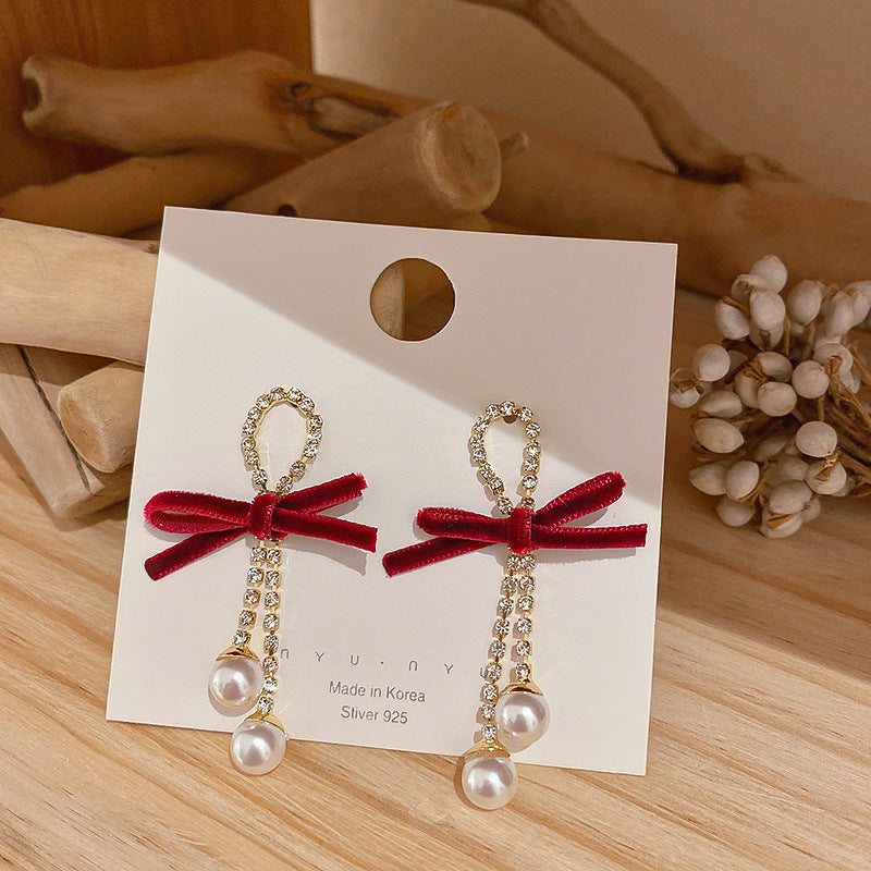 Minimalist Geometric Drop Earrings with Zircon and Pearl Accents in Gold-Plated Copper and 925 Sterling Silver Posts