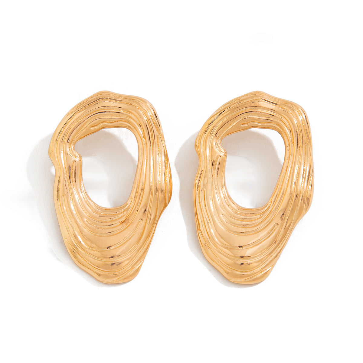 Exaggerated Geometric Zinc Alloy Plated Earrings Set for Women