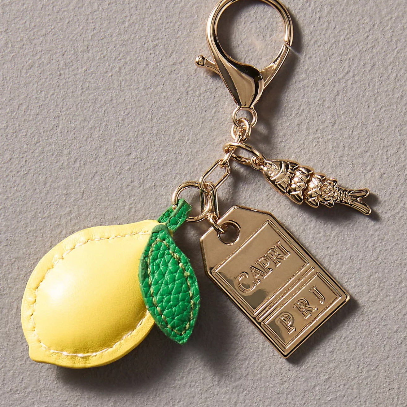 Minimalist Rainbow Pattern Plated Metal DIY Charm Bar Keychain Bag Pendant