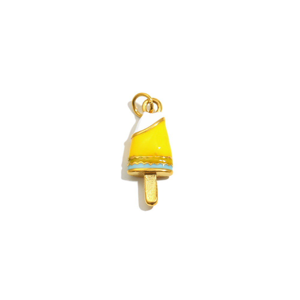 18K Gold Plated Drip Oil Animal Shape Stainless Steel Charm Bar