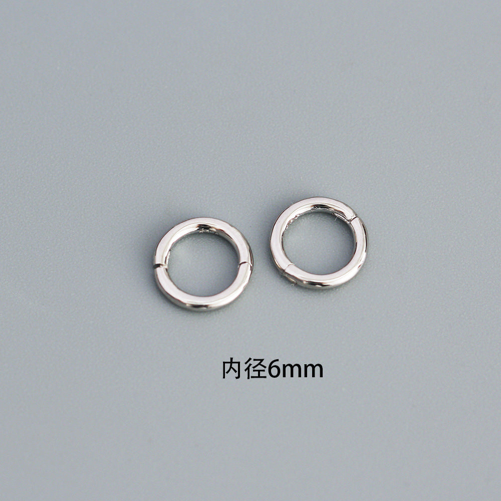 Orecchini a Cerchio da Donna Placcati Rotondi Geometrici in Argento Sterling 925 Dolce