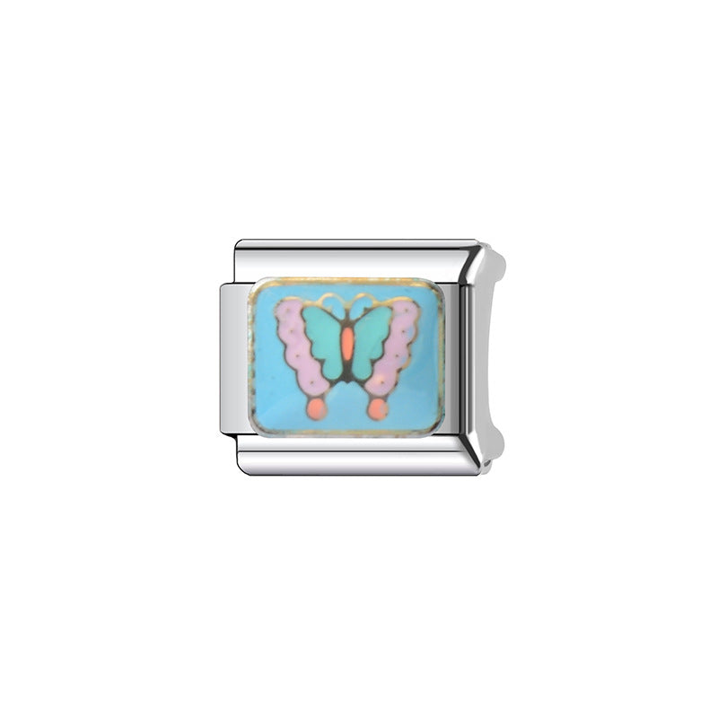 Vintage Sweet Heart Shaped Stainless Steel Plated DIY Charm Bar