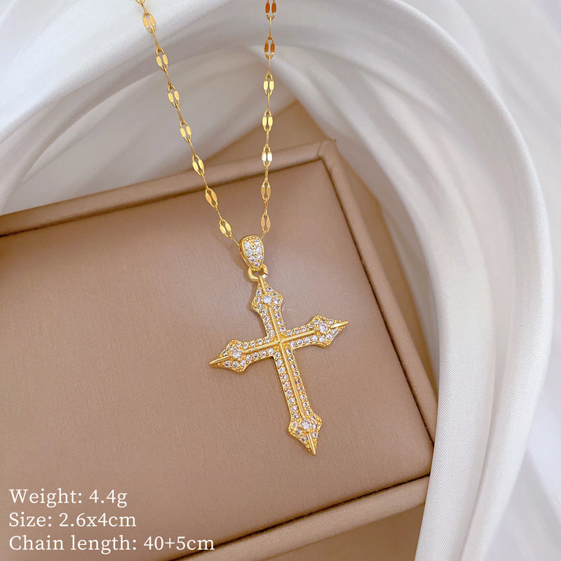 Collana in Stile Cartone Animato con Cuore in Acciaio al Titanio con Pendente in Rame e Intarsio di Strass per Donne e Uomini