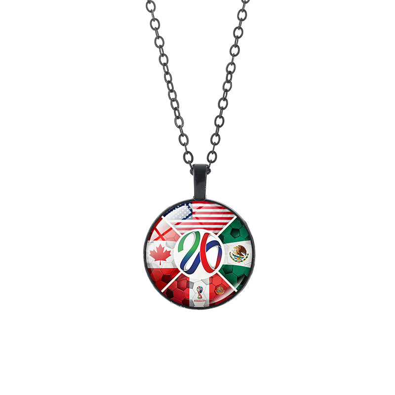 Sporty Geometric Crystal Pendant Alloy Plated Necklace Unisex Casual Chain